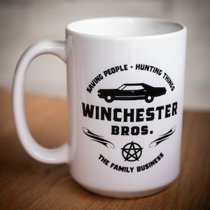 Winchester Brothers "Supernatural" Coffee Mug - Motto With Impala