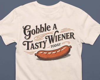 Tasty Wiener T-Shirt - Vintage-Style Meat Humor Tee