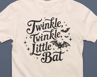 Twinkle Twinkle Little Bat - Vintage-Style Tee - Alice in Wonderland - Through the Looking Glass - Lewis Carroll