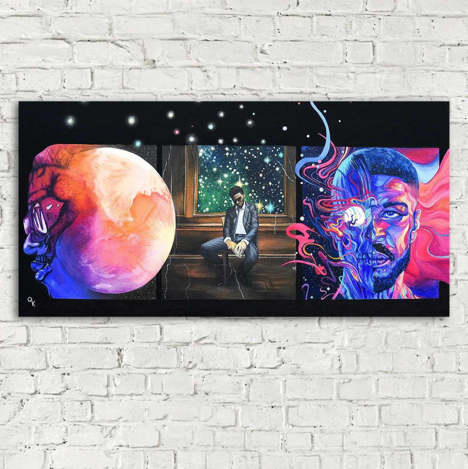 kid cudi man on the moon tapestry