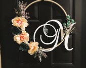 Succulent Initial Hoop Wreath
