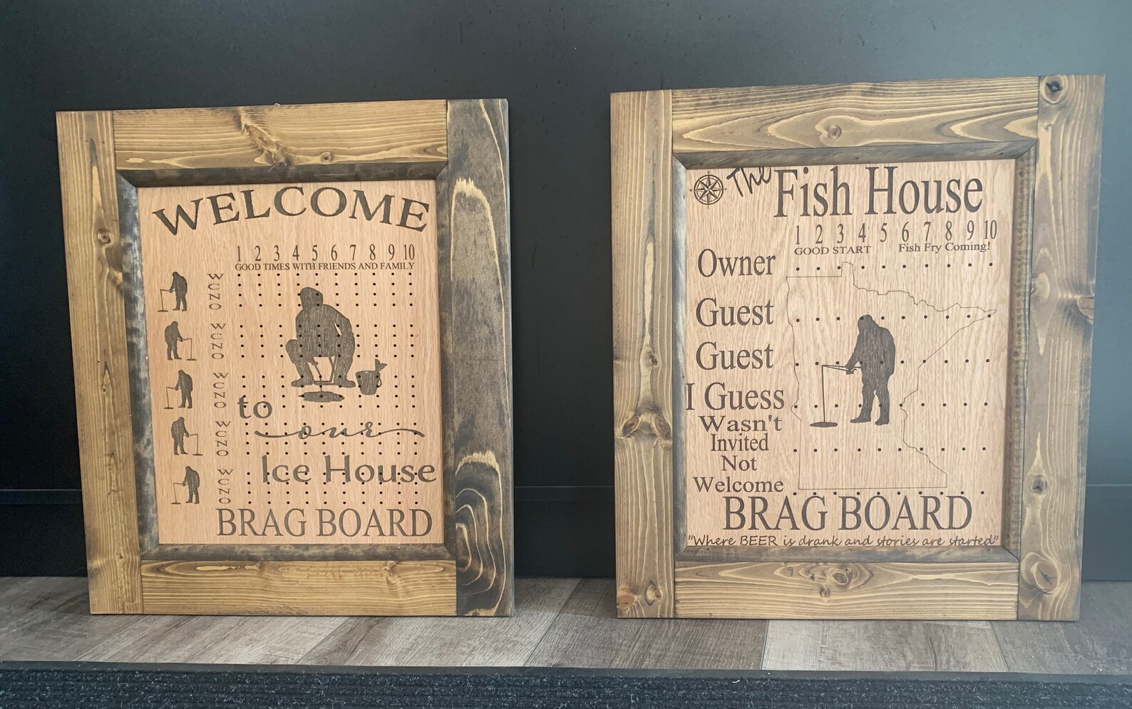 Fishing Brag Board Fish Shack Ice Castle Brag Board Ice Etsy