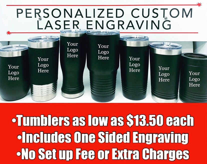 Custom Business Tumbler Company Logo Employee Client Etsy