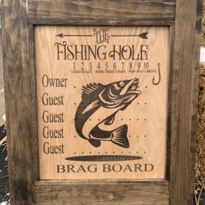 Fishing Brag Board Ice Castle Board Fishing Sign Ice Fishing Etsy