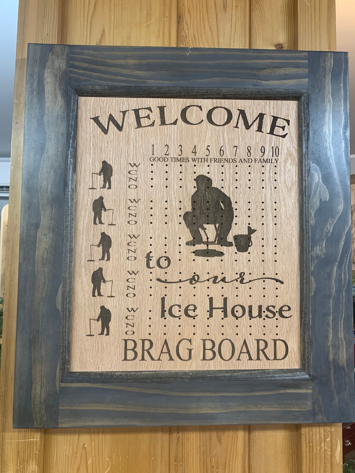 Fishing Brag Board Fish Shack Ice Castle Brag Board Ice Etsy