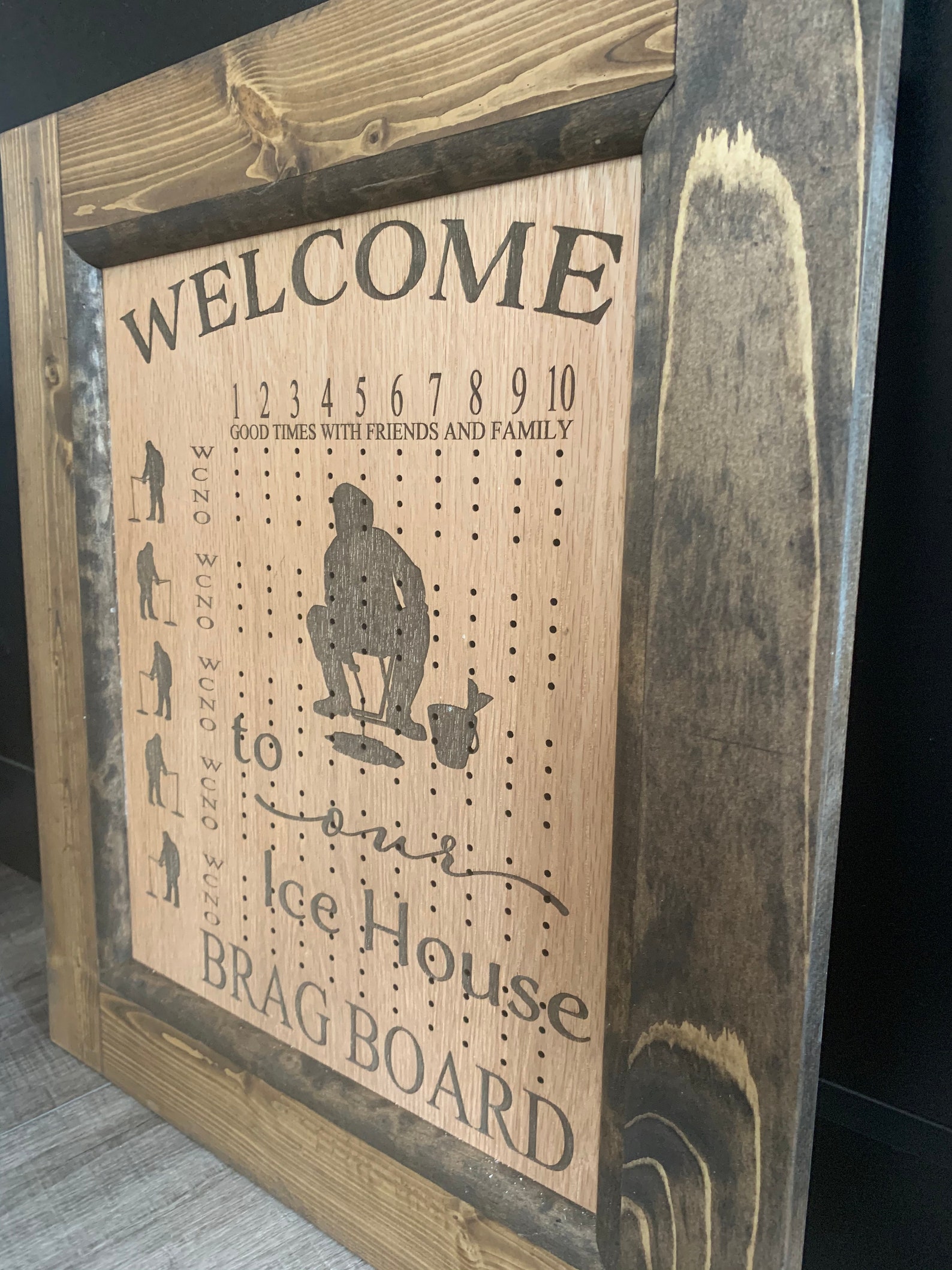 Fishing Brag Board Fish Shack Ice Castle Brag Board Ice Etsy