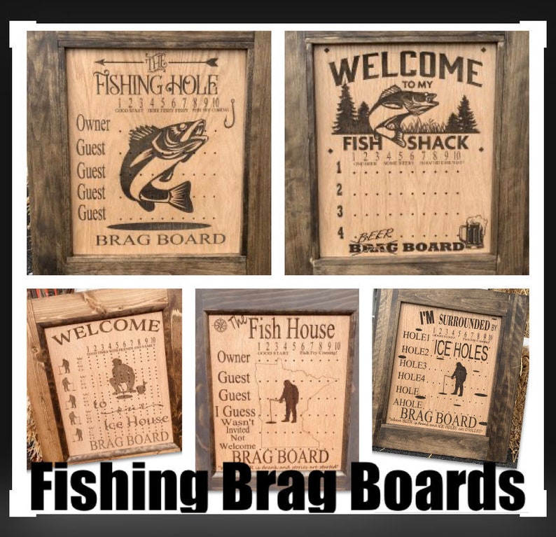 Fishing Brag Board Ice Castle Board Fishing Sign Ice Fishing Etsy