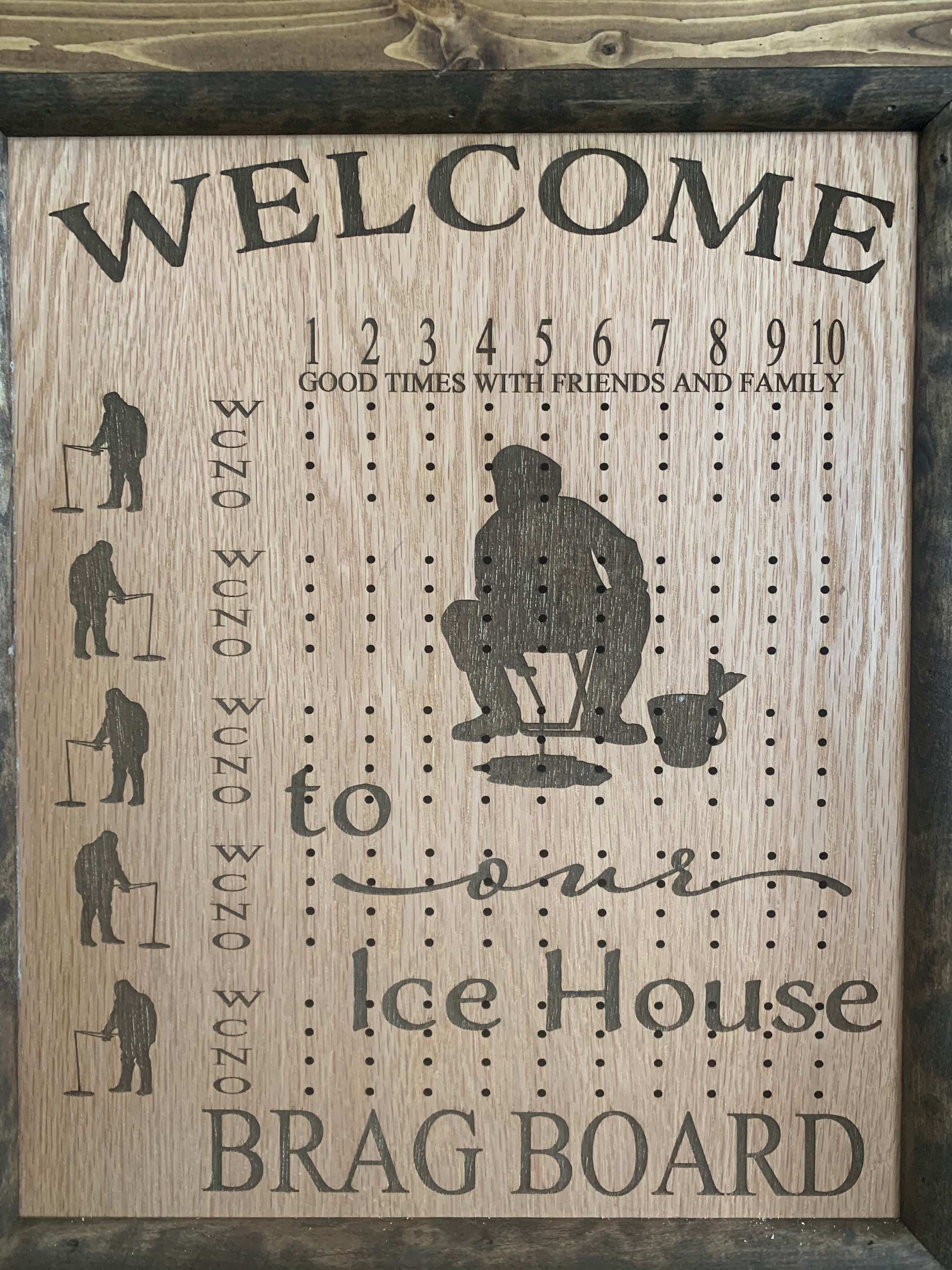 Fishing Brag Board Fish Shack Ice Castle Brag Board Ice Etsy