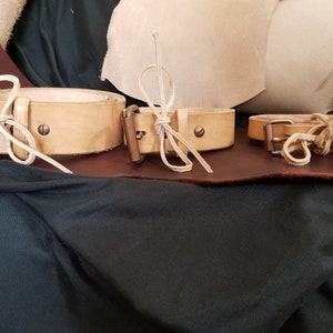 Veg Tan Natural Leather Belt image 2