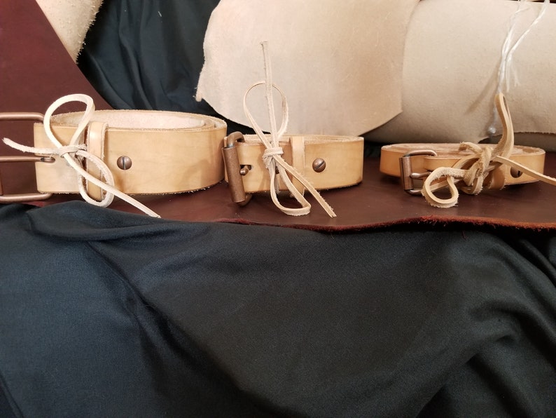 Veg Tan Natural Leather Belt image 2