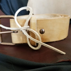 Veg Tan Natural Leather Belt image 3