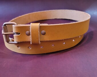 Old World Latigo Leather Belt, Genuine Latigo Leather.  1 1/2 inches wide.