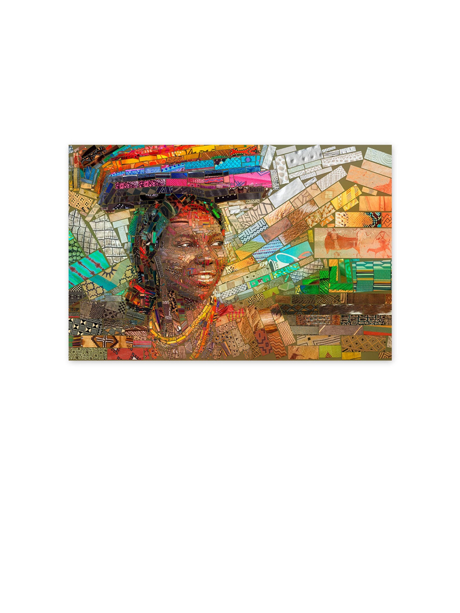 African Poster Wall Art Mosaic Home Decor Prints Etsy