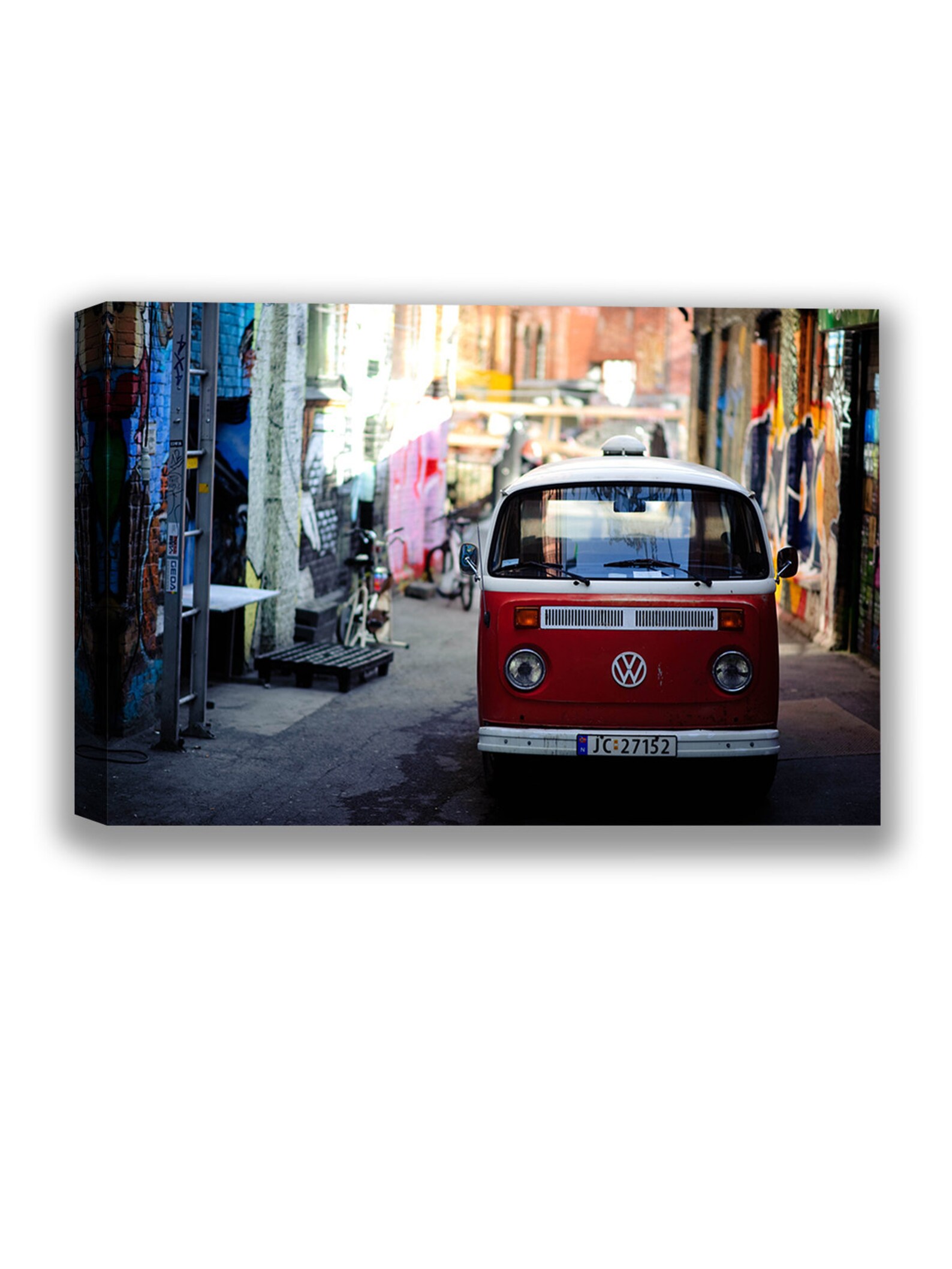 Vintage Car Canvas Wall Art Volkswagen Bus Home Decor Prints Etsy