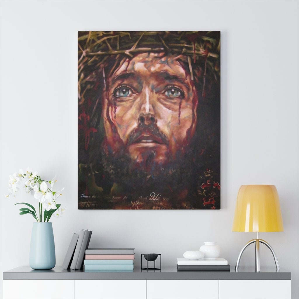 Jesus Canvas Wall Art Biblical Wall Decor Etsy