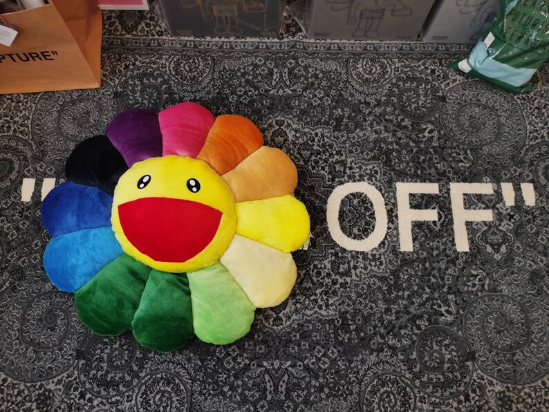 Takashi Murakami Rainbow Flower Cushion 60CM and 100CM | Etsy