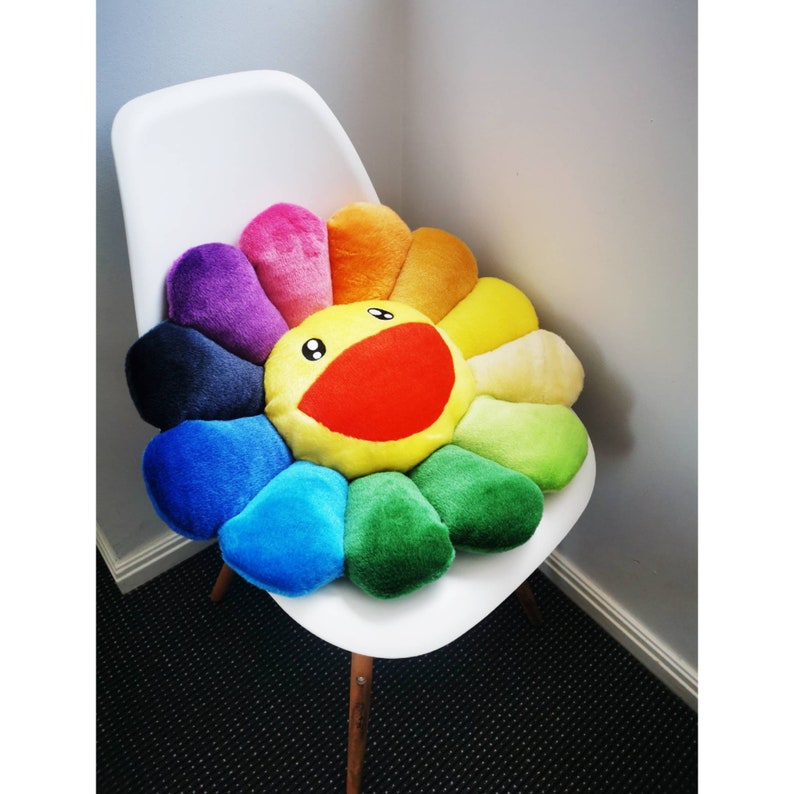 Takashi Murakami Rainbow Flower Cushion 60CM and 100CM | Etsy