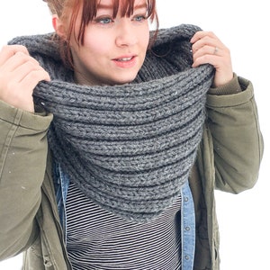 KNIT PATTERN // Harper Knit Infinity Scarf // Easy Knitting Pattern // Instant Download PDF Instruction // Beginner Chunky Quick Projects image 4