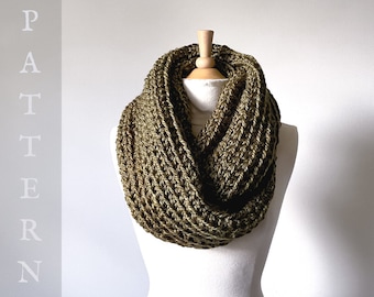 CROCHET PATTERN // The Evergreen Scarf // Easy Crochet Pattern // Instant Download PDF Instruction in English // Double Loop Infinity Scarf