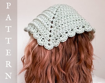 CROCHET PATTERN Ellie Bandana // Easy Summer Headwrap // Instant Download PDF Instruction // Spring Hair Accessory // Beginner Quick Project