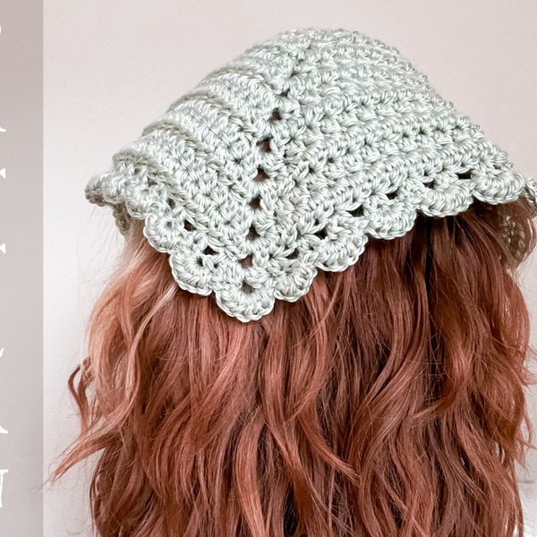 CROCHET PATTERN Ellie Bandana // Easy Summer Headwrap // Instant Download PDF Instruction // Spring Hair Accessory // Beginner Quick Project