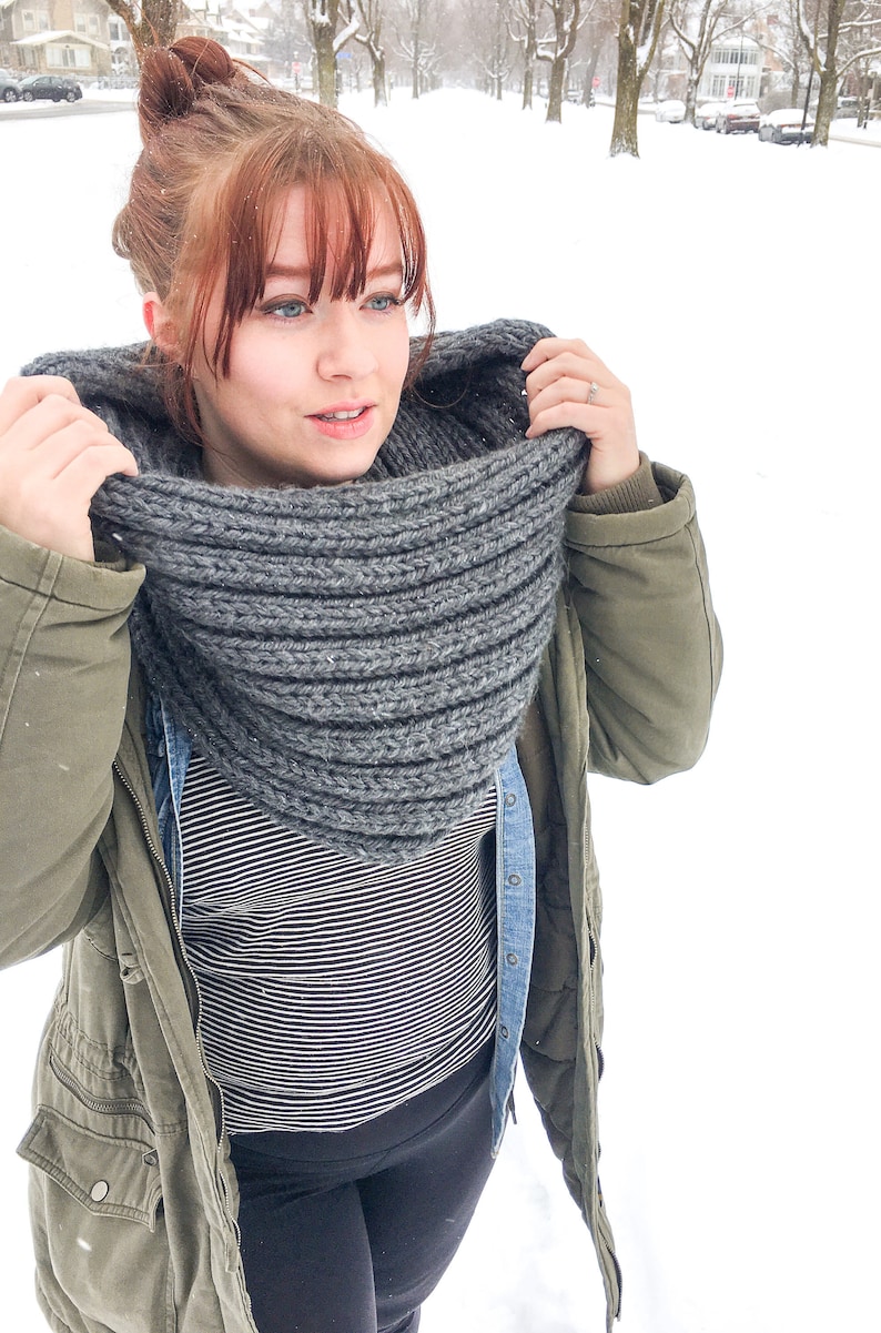 KNIT PATTERN // Harper Knit Infinity Scarf // Easy Knitting Pattern // Instant Download PDF Instruction // Beginner Chunky Quick Projects image 4