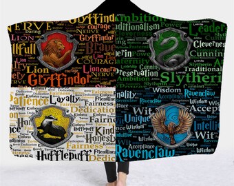 hogwarts hooded blanket