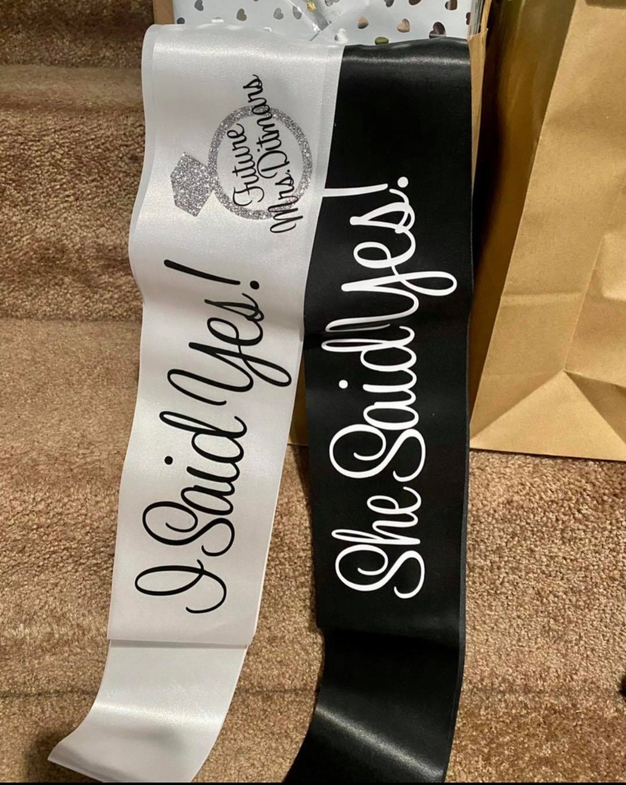 Personalised Engagement Sash Future Mr and Mrs getting Married Just Engaged