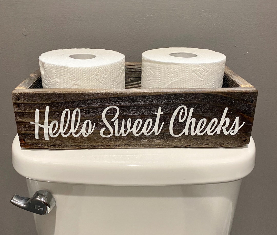 Nice Butt & Hello Sweet Cheeks Toilet Paper Holder Twosided Etsy