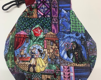 Beauty and the Beast Stained Glass Dice Bag