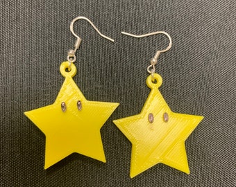 Super Mario star earrings