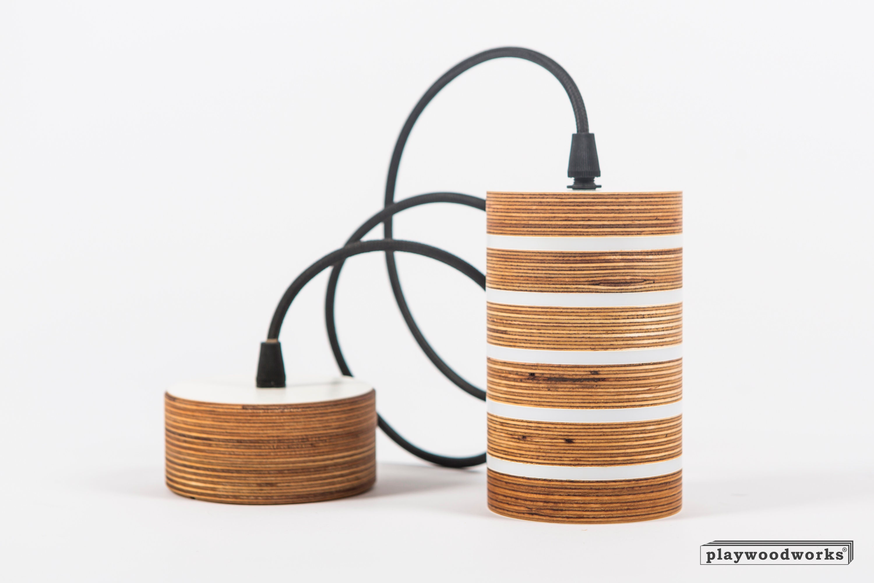 Plywood Ceiling Lamp Cylinder Plywood Lamp Patterned Etsy