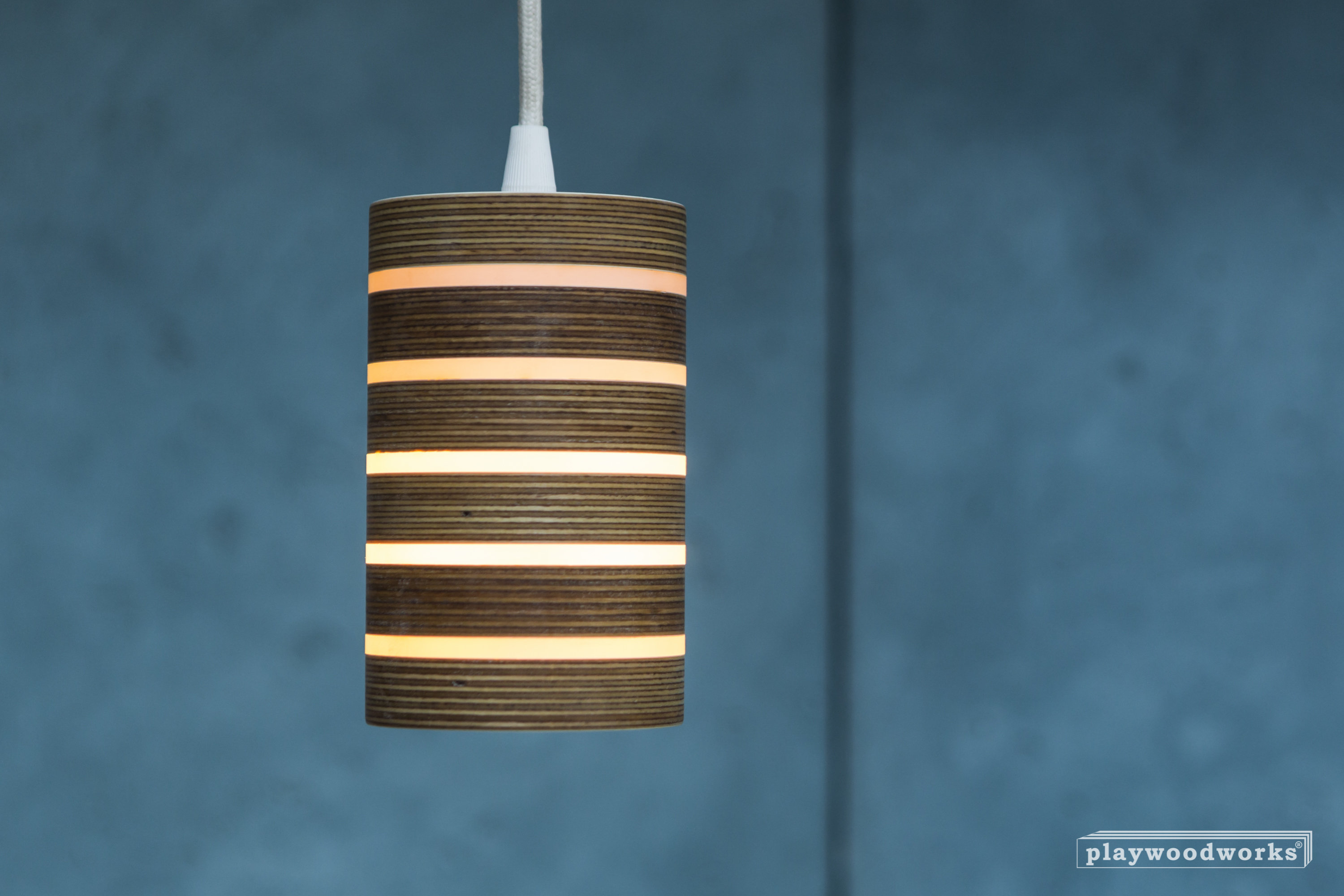 Plywood Ceiling Lamp Cylinder Plywood Lamp Patterned Etsy