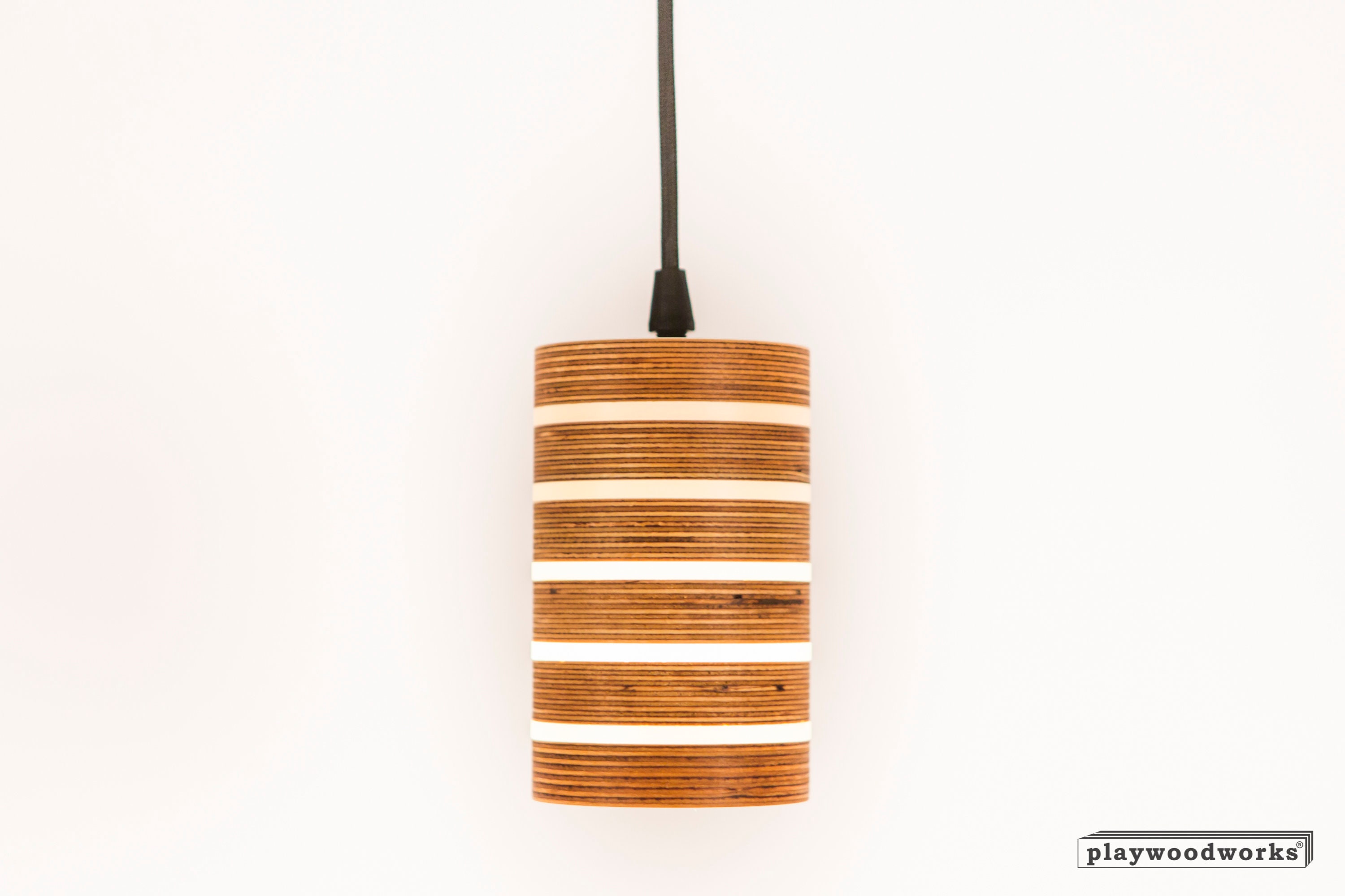 Plywood Ceiling Lamp Cylinder Plywood Lamp Patterned Etsy