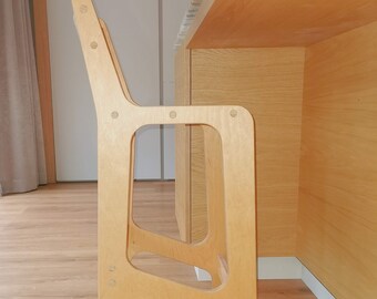 Handmade Plywood Bar Stool: Scandinavian Design Kitchen Chair, 80cm