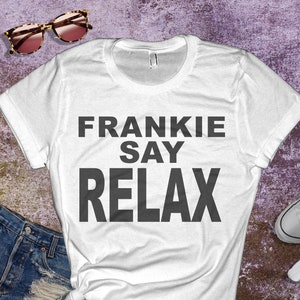 -shirt série télé d'amis | Frankie Say Relax | Chemise d'amis | t-shirt pour femmes | Chemise de concours des années 90 | Comédie | Comédie de situation | Ross Geller | Rachel Green