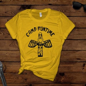 T-shirt Camp Funtime pour femme vintage des années 70, vêtement punk, cadeau pour les amateurs de musique, cadeaux de musique rétro