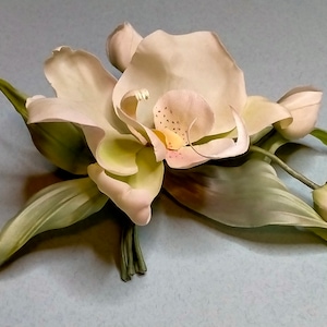 Women&#39;s Beauty Flower Brooch Spectacular Orchid Handmade Japanese Cotton Fashion Flower Accessory Gift for Women