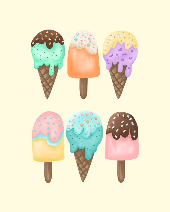 ice cream cones ice cream art print ice cream printable ice etsy ireland