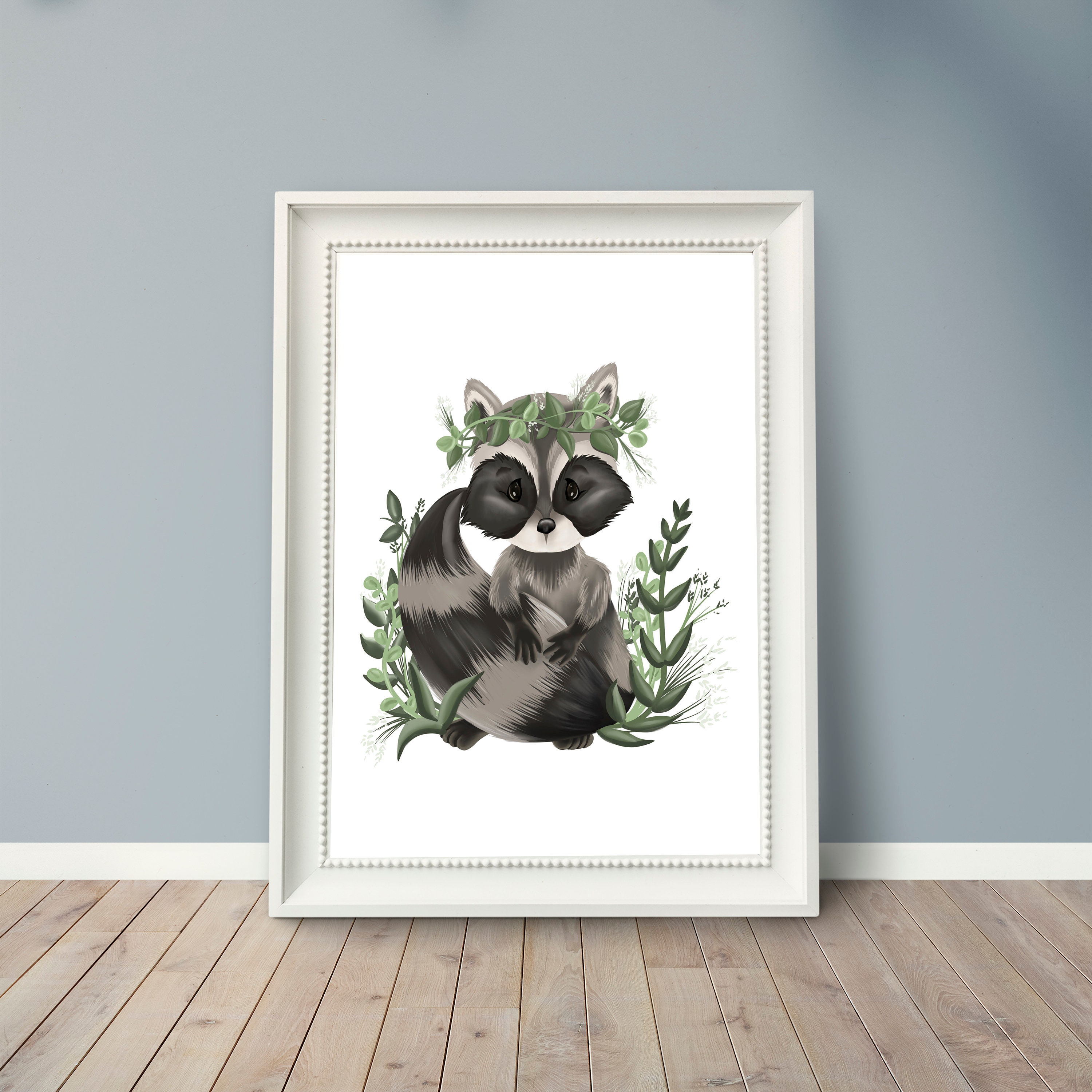 Baby Racoon Design Baby Raccoon Print, Woodland Nursery Decor (digital Illustration) - Etsy