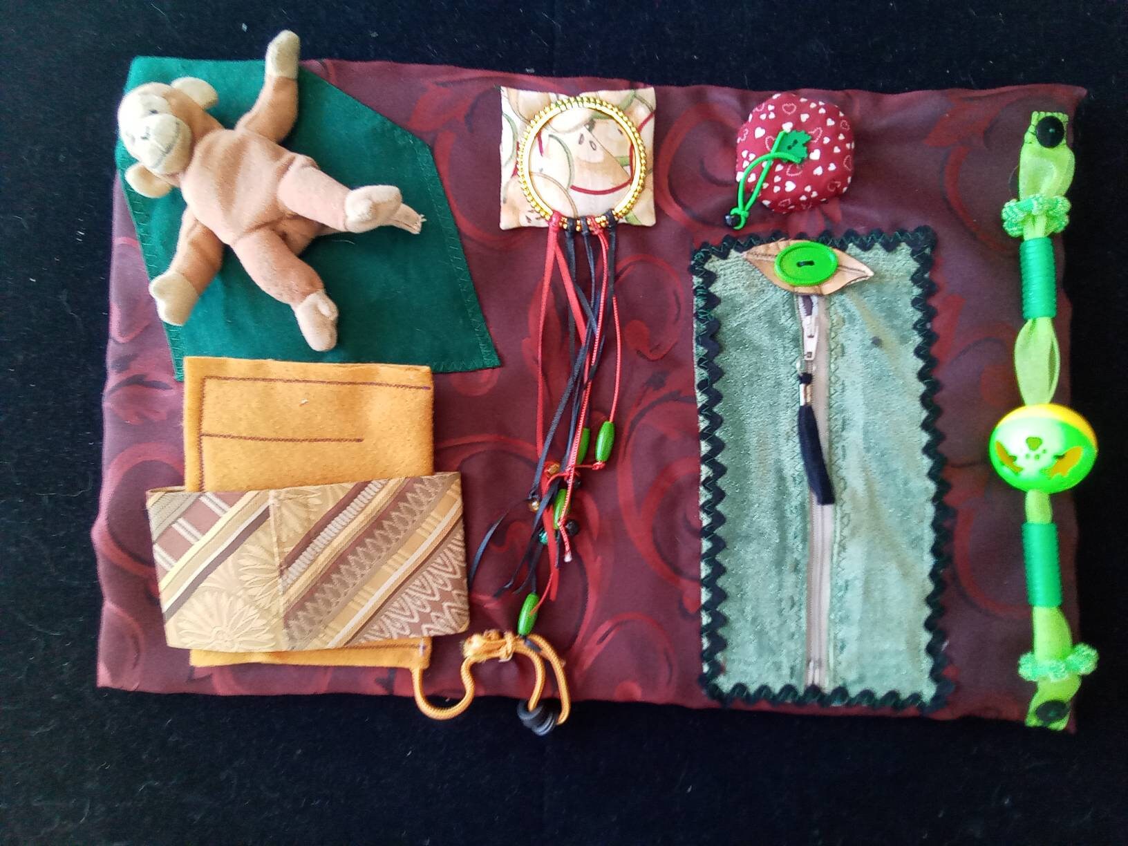 Men's 2 sided fidget mat for Alzheimer's dementia Etsy