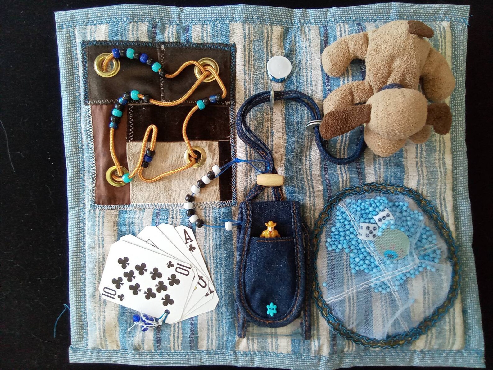 Men's 2Sided Fidget Mat for Dementia Alzheimer's Etsy