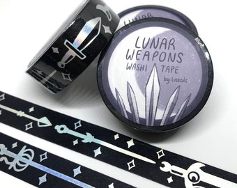 Discounted** Lunar Weapons Holo Foil Washi - Original Artist Washi