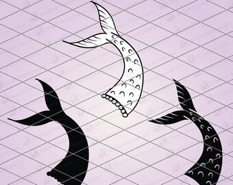 Download Curved Mermaid Tail Etsy