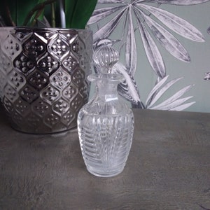 Art deco cut glass perfume bottle