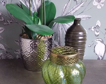 Kralik 'Martele' Green glass flower bowl