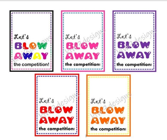 Let's Blow Away the Competition Favor Tag INSTANT - Etsy