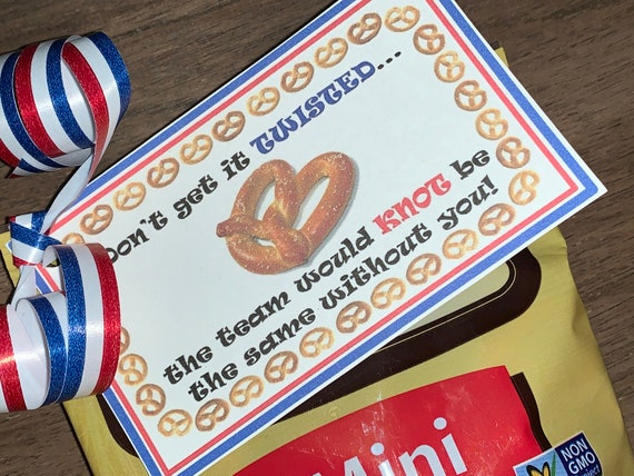 Team Gifts, Favor Tags, Cheer, Dance & Camp Gifts, Candy Gram, Inspirational PDF file INSTANT DOWNLOAD, "TwIsTeD..the team would KnOt be..."