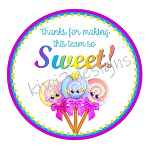 Thanks For Making This Team So SWEET Favor Tag - INSTANT DOWNLOAD - pdf Candygram, Appreciation, Treat Tags, Sweets