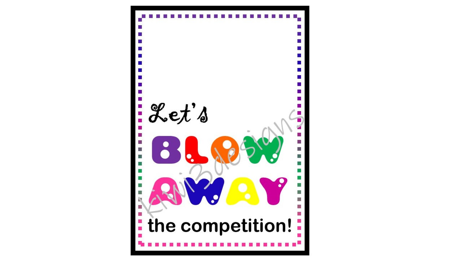 Let's Blow Away the Competition Favor Tag INSTANT - Etsy